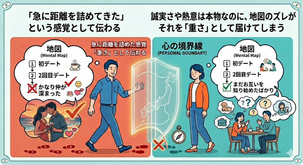 NLPの大原則「地図は領土ではない」の説明図